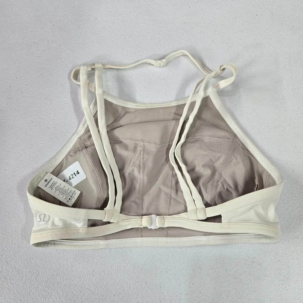 Lululemon Women Swimwear‎ 2 Ivory Bikini High Neck Strappy Wireless